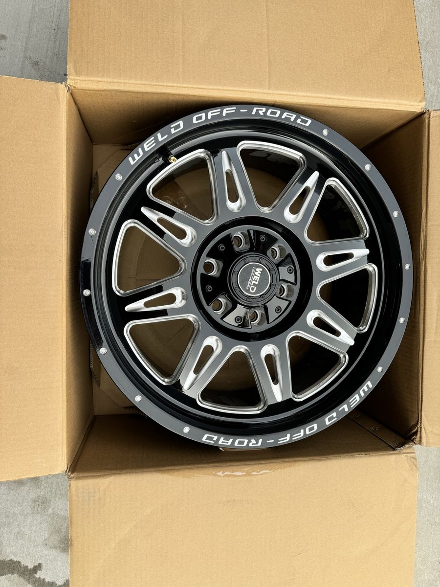 WELD OFF-ROAD Cheyenne 20x9J Gloss Black Milled Wheels - 6x135 / 6x139.7 P.C.D., 20 Offset