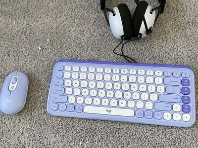 Logitech Purple Wireless Keyboard and Mouse Combo with Black and White Headset