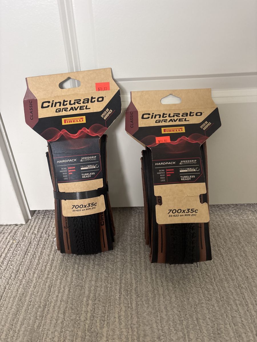     New Pirelli Cinturato Gravel 700x35c Tubeless Tires – Pair