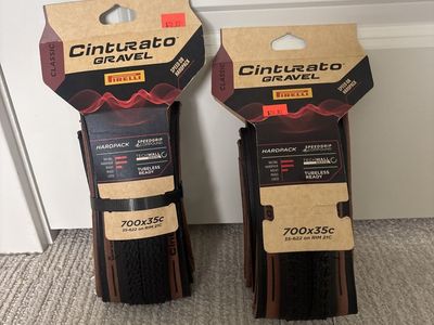 New Pirelli Cinturato Gravel 700x35c Tubeless Tires – Pair