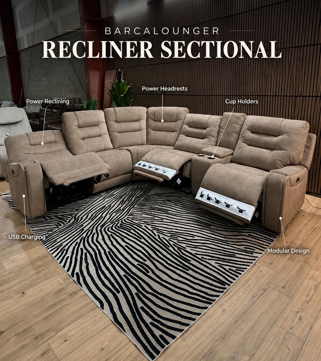 BARCALOUNGER CARMELO POWER RECLINING SECTIONAL