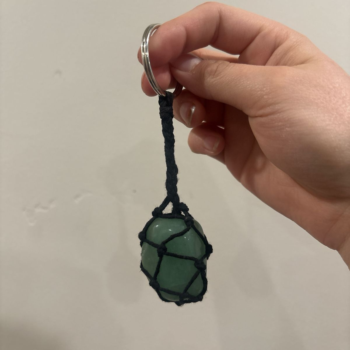 Handmade Gemstone Wrapped keychain