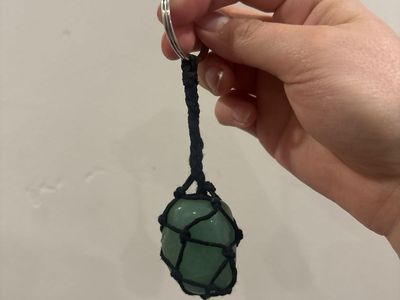 Handmade Gemstone Wrapped keychain