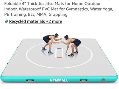 LIKE NEW 10FT Inflatable Wrestling & Martial Arts Mat - 4" Thick PVC