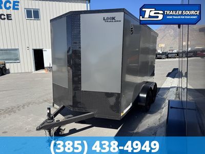 7x12 Look ST DLX Enclosed Cargo Trailer - 7'0" Interior - 7K GVWR - .080 PolyCor, Black Out Package