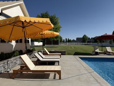 Wood + Mesh Pool Loungers. Set of 6!