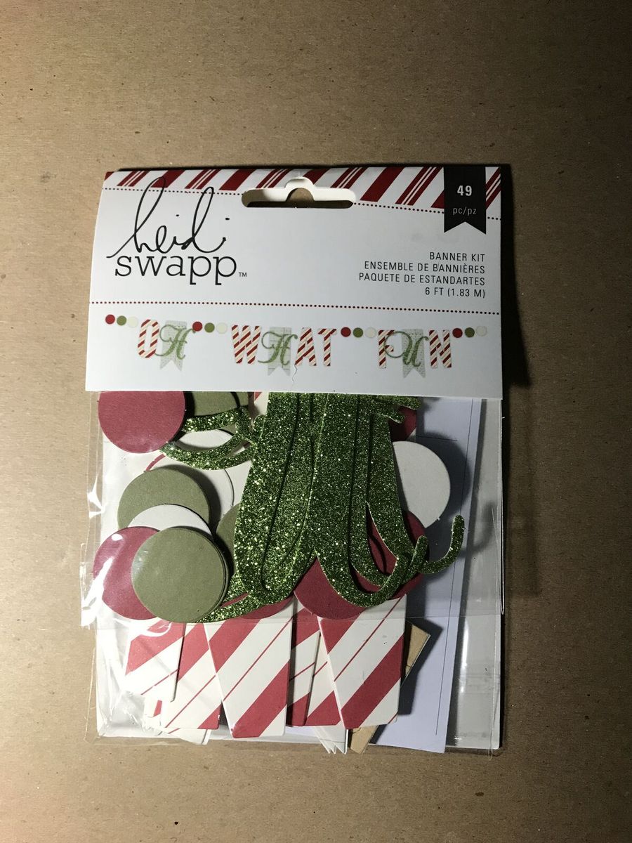 Heidi Swapp “Oh What Fun” Christmas Banner Kit 49 Pieces, 6 Feet x 5”