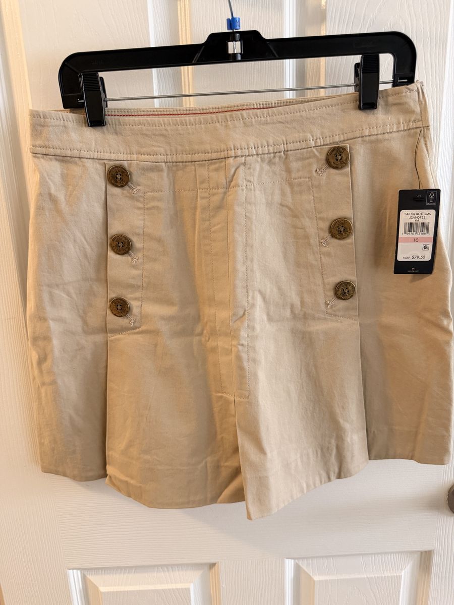 Tommy Hilfiger Women's Sailor Bottoms Khaki Skirt - Size 10 NWT