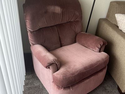 Blush Pink Rocking Accent Chair | Reading Chair | Nursery Chair | Like New