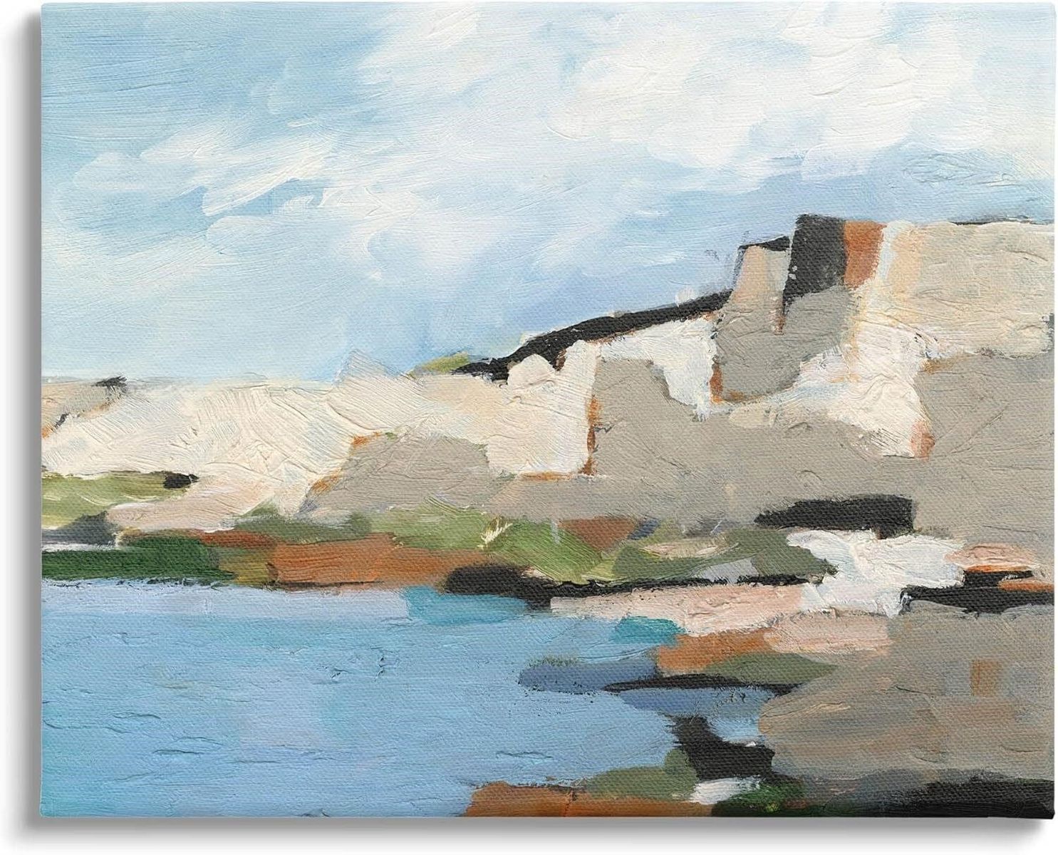 Seaside Cliff Abstract Canvas by Harper 24x30 Inches
