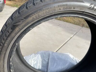 235-40-18 Snow Tires- Blizzaks