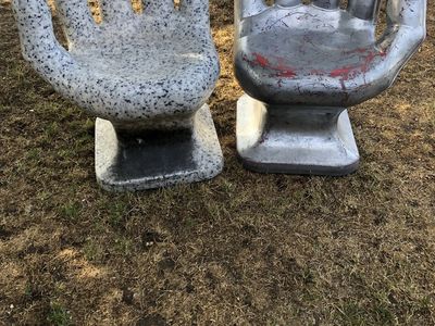 Pair of Vintage Style Hand-Shaped Accent Chairs