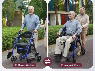 Walker and Transport Chair 2 in 1. Bright Blue (New)