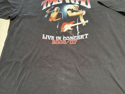 The Who Live In Concert 2006/07 Black Graphic Band T-Shirt Size X L Classic Rock Merch