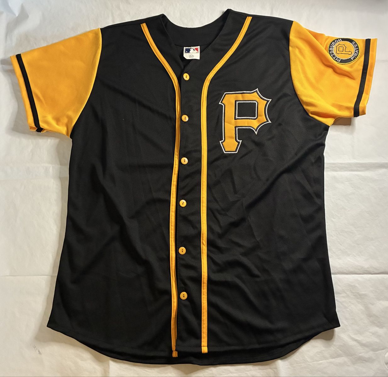 Pittsburgh Pirates MLB Black & Gold Baseball Jersey – Men’s Medium – Vintage Style