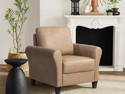 Wesley Light Brown Microfiber Chair