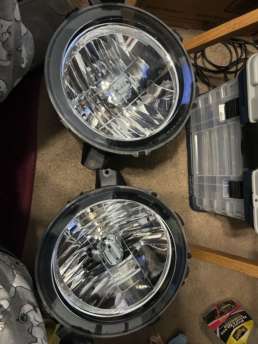 Jeep Wrangler JK OEM Headlights Pair Left and Right