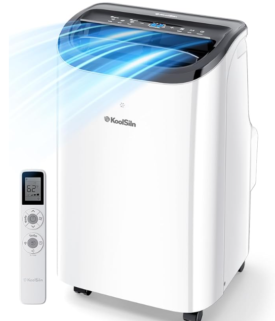 12,000 BTU Portable Air Conditioner Cools Up to 550 Sq.Ft, Auto-Evaporation Low Noise Portable AC Unit with Remote Control Fits 