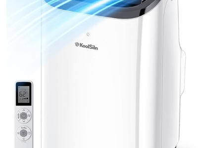 12,000 BTU Portable Air Conditioner Cools Up to 550 Sq.Ft, Auto-Evaporation Low Noise Portable AC Unit with Remote Control Fits