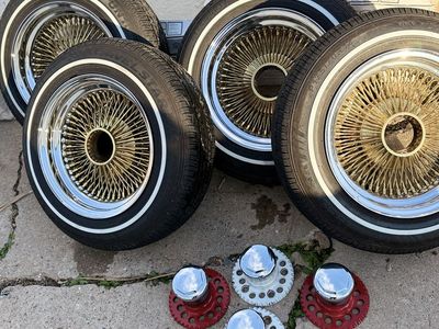 14x7 gold 100 spoke standard rims with brand new