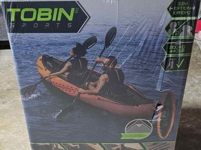 Tobin Sports Wavebreak Inflatable Kayak Set - 2 Person, 10'10" Length, 440lb Capacity NEW IN BOX