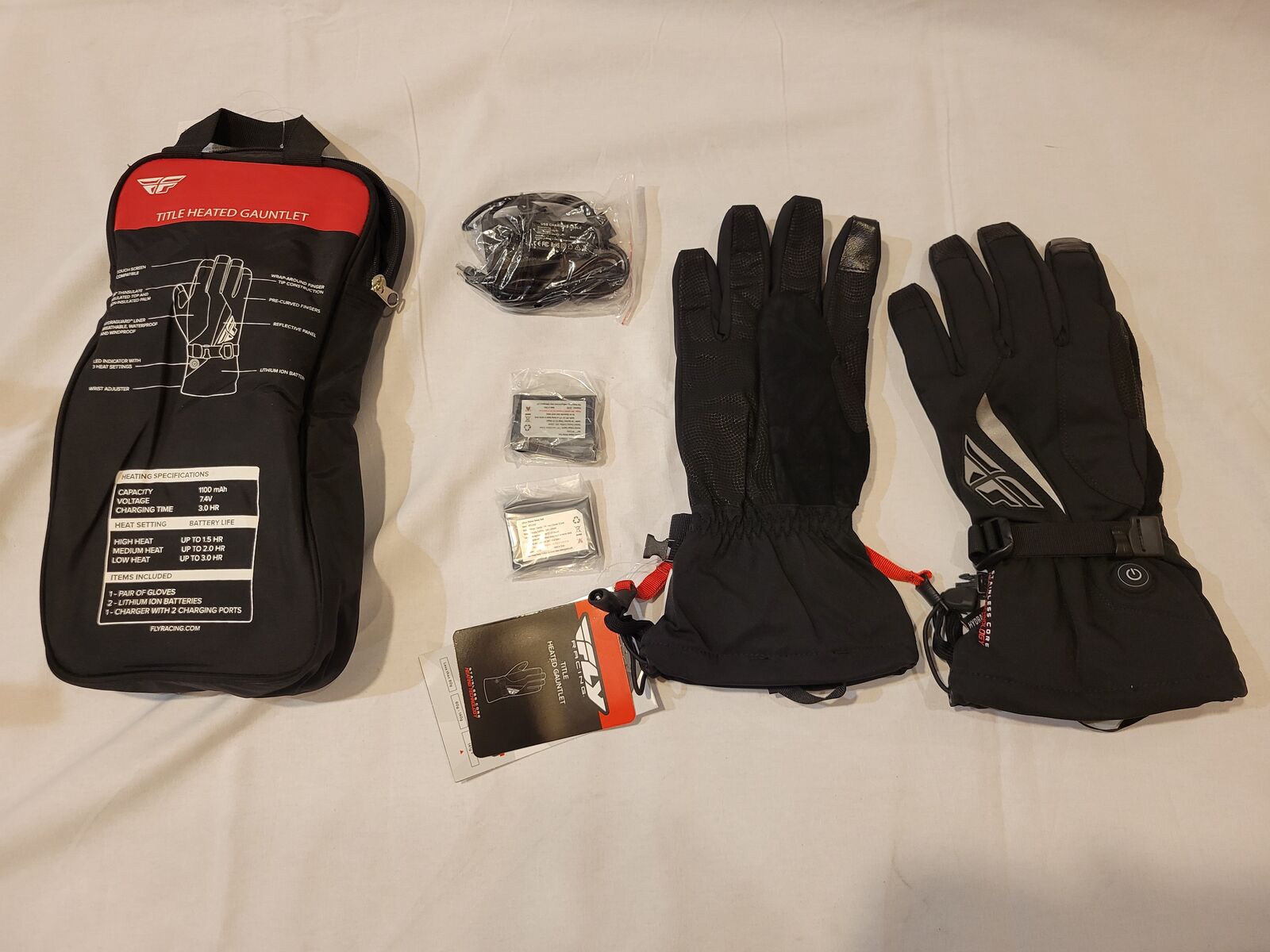 Size X-Large Fly Racing Title Heated Gauntlet Gloves