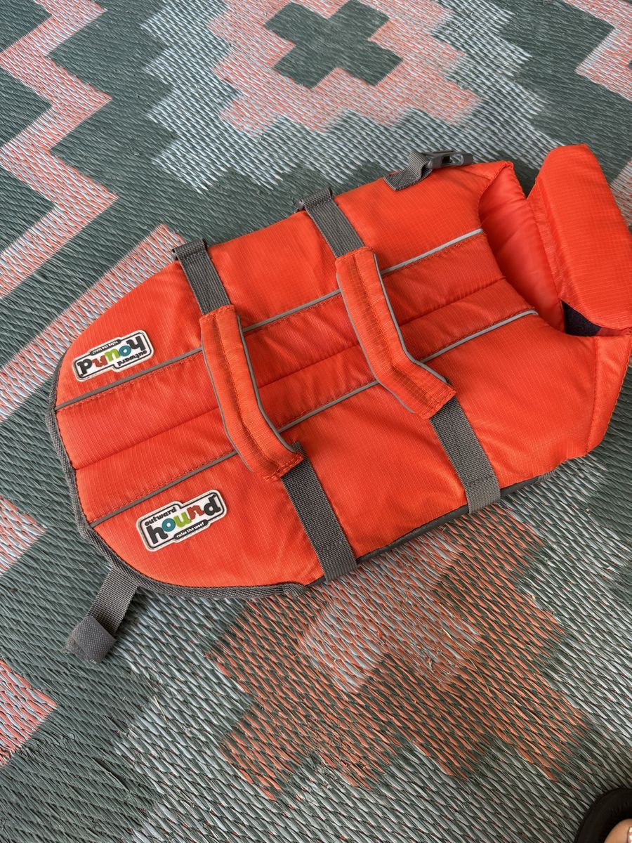 Outward Hound Orange Dog Life Jacket Medium Floatation Vest for Swimming & Boating
