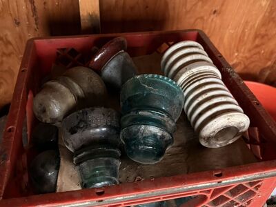 Antique Electrical Insulators Glass