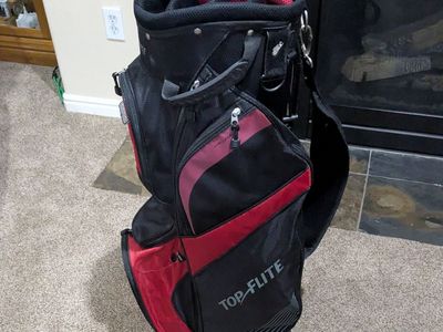 TopFlite Golf Bag Red/Black 14-Way Dividers