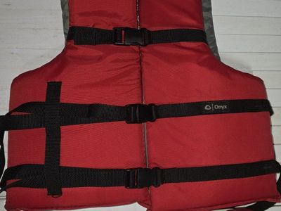 Onyx Adult Oversize Life Vests, Red/Gray, Type III PFD, 2-Pack, for 90+ lbs users