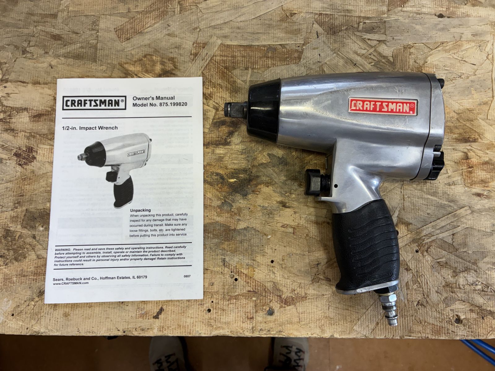 1/2" Pneumatic impact wrench