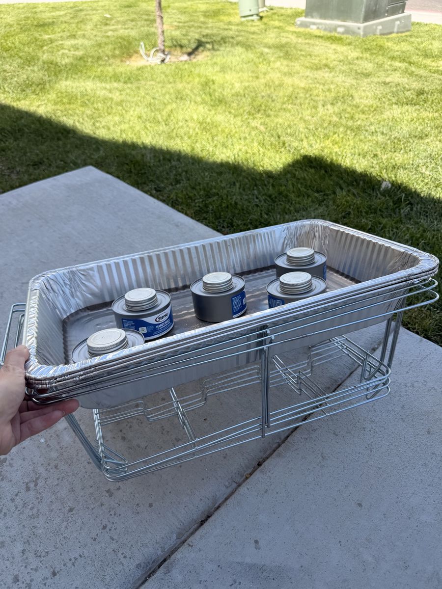 Chafing Dish Buffet Set with Aluminum Pans, Wire Racks, and Chafing Fuel Cans