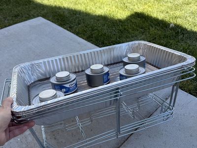 Chafing Dish Buffet Set with Aluminum Pans, Wire Racks, and Chafing Fuel Cans