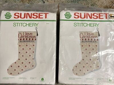 Two Vintage Christmas Stocking Kits From ZCMI