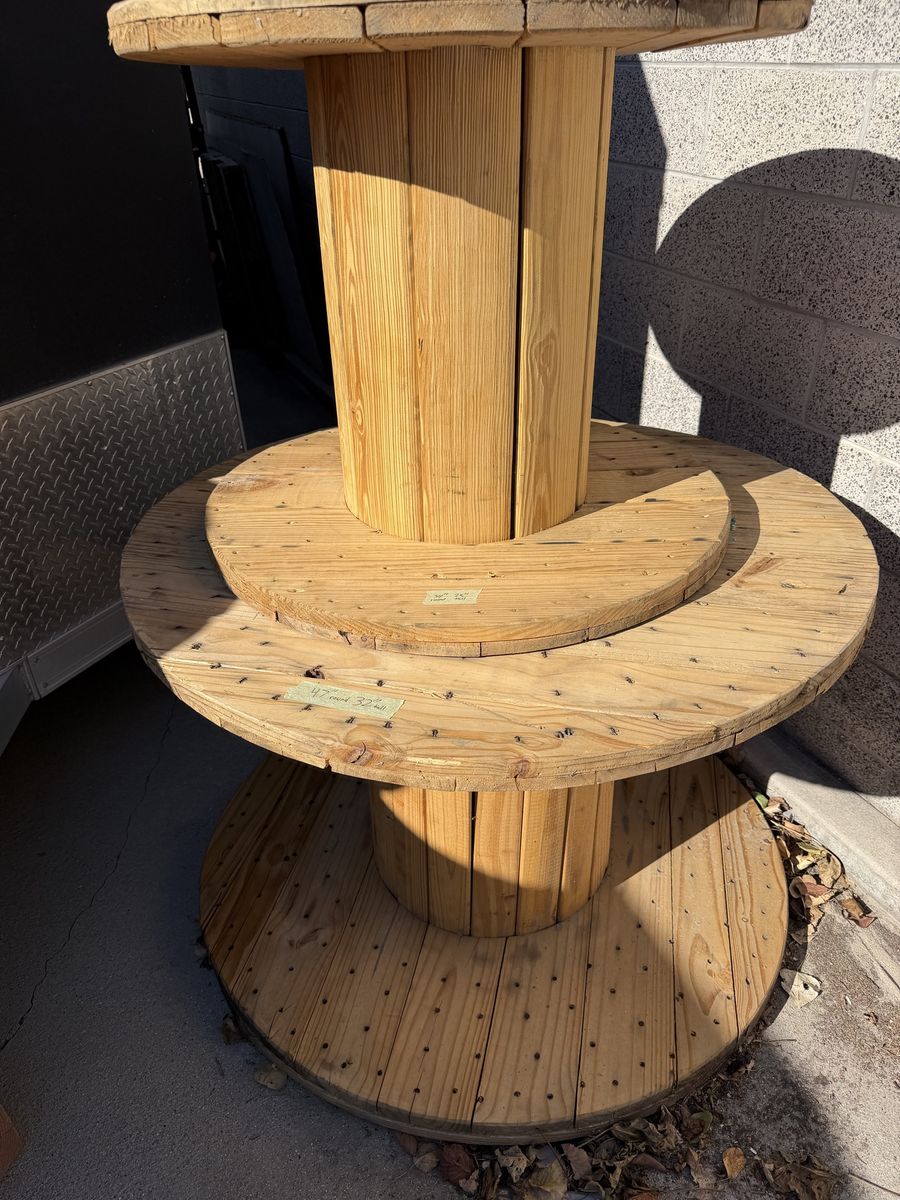 34”- 45” - 47” wooden spools 