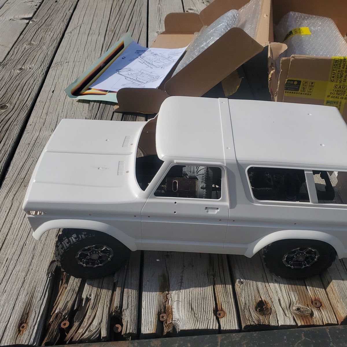 Axial SCX 10 chassis and Bronco hard body R/C