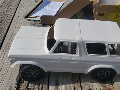 Axial SCX 10 chassis and Bronco hard body R/C