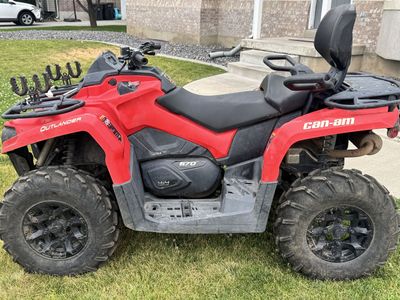 Can-Am Outlander 570 4x4 Rotax ATV - Red with Winch & Racks