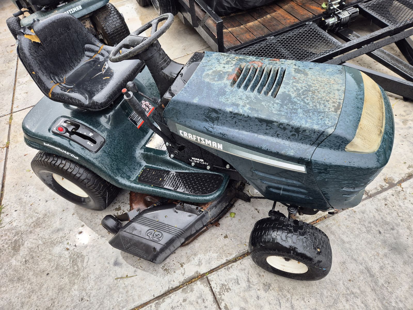 Craftsman Riding Mower No Motor