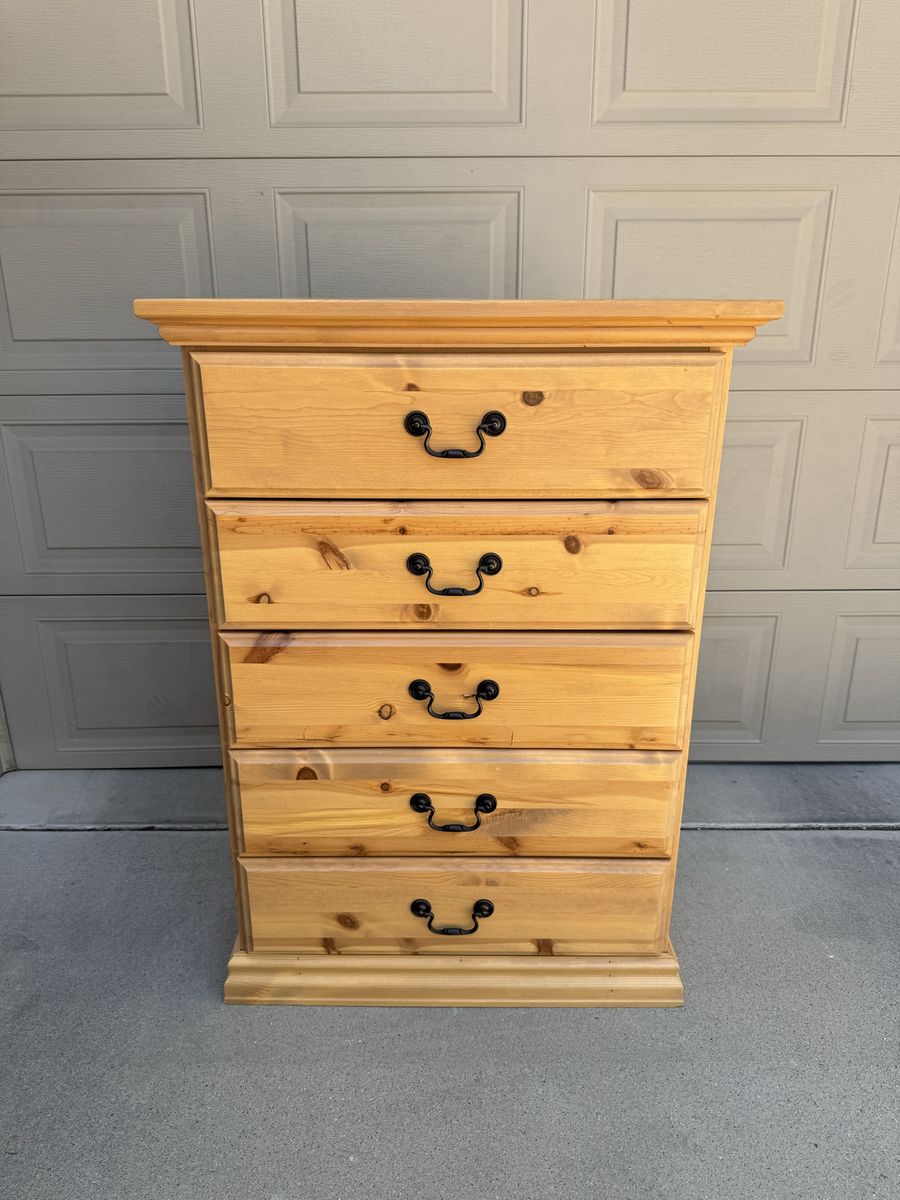 Solid wood tall dresser