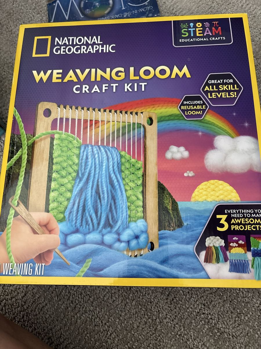 National Geographic Weaving Loom Craft Kit - Reusable Loom, STEAM Educational Crafts