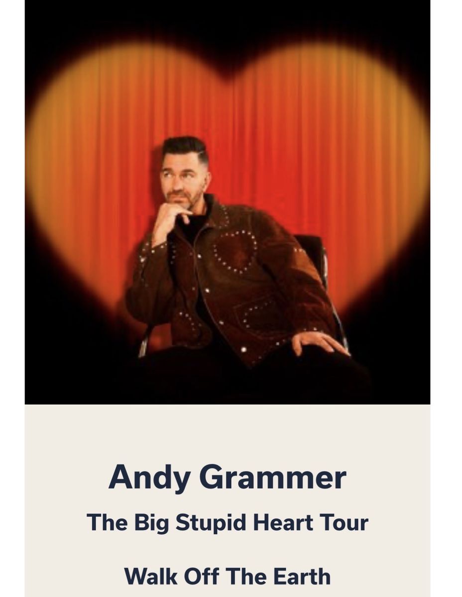 2 Andy Grammer Tickets - Red Butte Garden Concert (Aug 3)