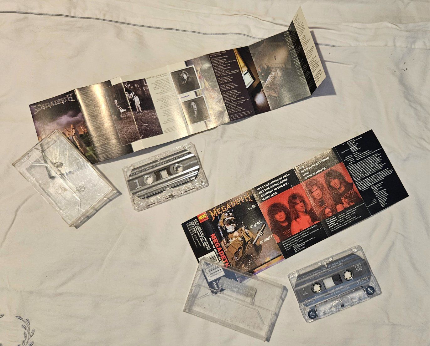 Vintage Megadeth Cassette Lot - So Far, So Good / Youthanasia - Original Pressings