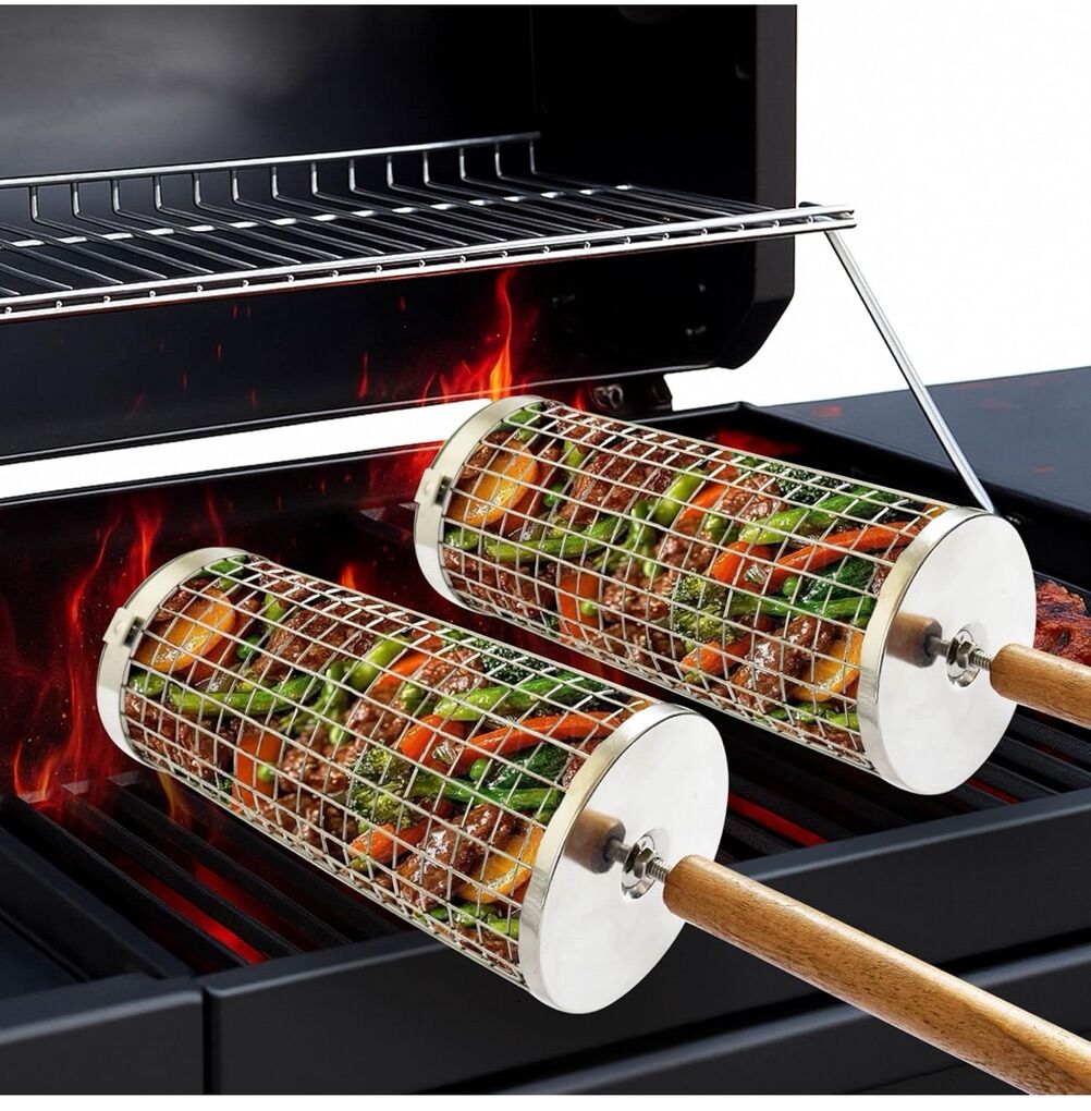 BBQ Grill Basket Stainless Steel, new