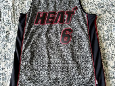Adidas LeBron James Miami Heat Granite Alternate Jersey - Size Small