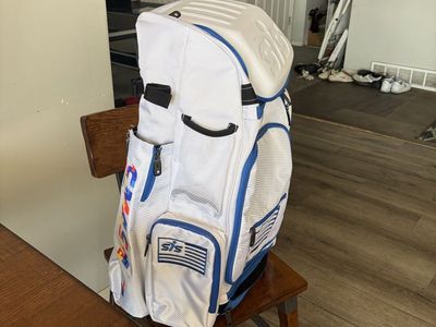 SIS Softball Bag White/Blue/Autism Awareness & Louisville Genesis 27oz bat