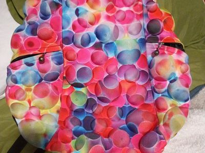 MadPax Bubble Backpack Colorful 3D Sphere Pattern Zip Closure