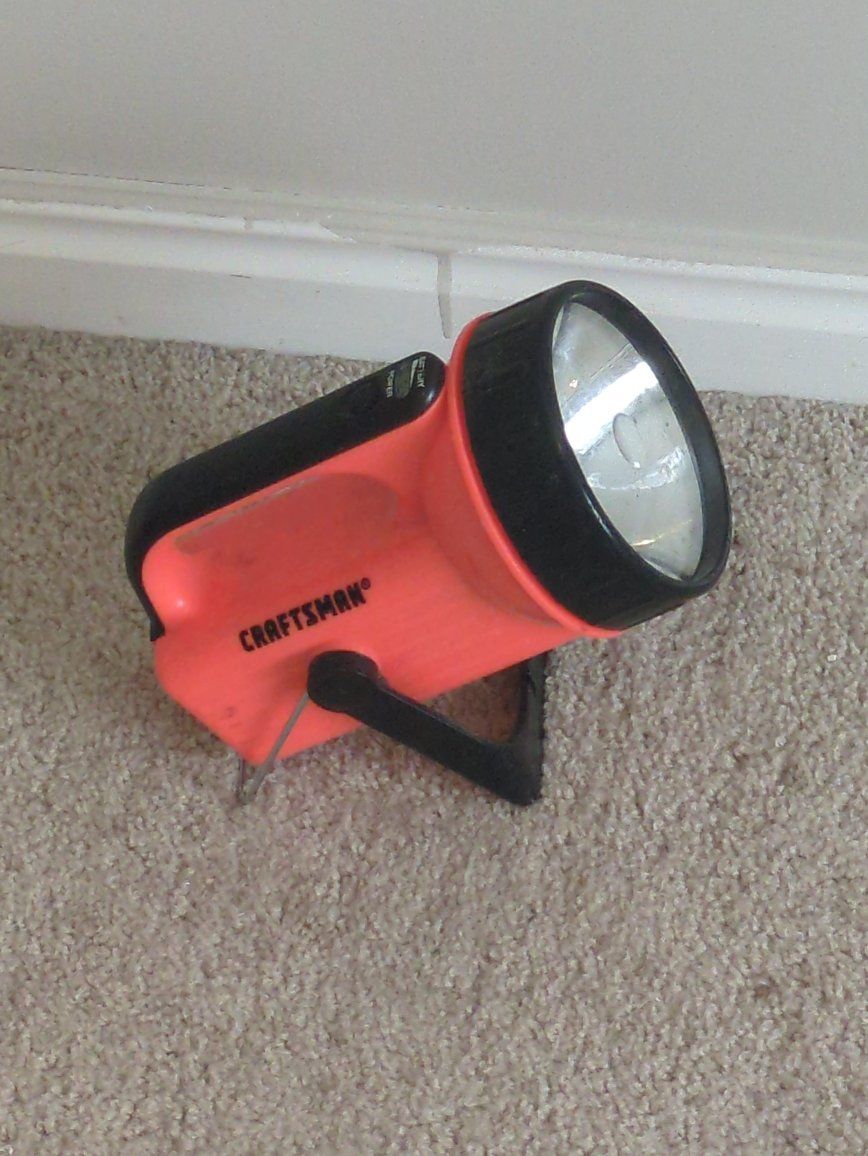 Vintage Craftsman Spotlight - Red/Black, Power/Sealight, Durable Work Light