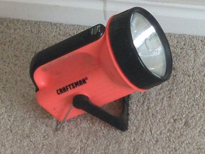 Vintage Craftsman Spotlight - Red/Black, Power/Sealight, Durable Work Light