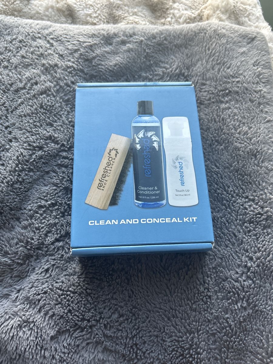 Refreshed Clean and Conceal Kit - Shoe Cleaner, Conditioner & Touch Up, 8oz/3oz